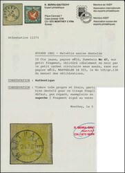 MARTHALEN 24 XII, sehr schöner Stempel auf 15 Rp. Sitzende Helvetia, ...