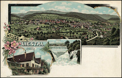 Gruss aus Liestal, Kuranstalt Bienenberg, Kessel, ungebrauchte Karte.