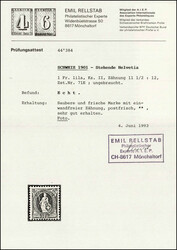 1 Fr. lila, saubere und farbfrische Marke mit einwandfreier Zähnung ...