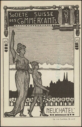 RECONVILIER, blauer Stabstempel, 5 Rp. Tellknabe, sauberer Stempel ...