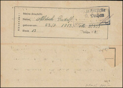 Konzentrationslager Dachau 3 K, frankiert mit 12 Pfg. Hitler, Stempel ...