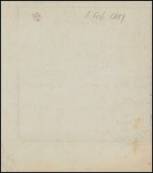 1881, BUI LETIN DE REGOMMANDATION, blauer Stempel CONSTANTINOPLE 8 ...