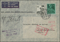 1.80 Fr.-Frankatur, 80 rp. Sterbender Krieger und 1 Fr. Oberst ...