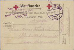 1919, 28.VII.19, Kriegsgefangenenpost, aus dem Lager in Nikolsk ...
