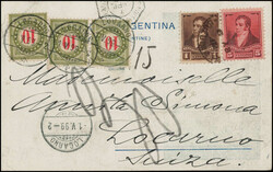 Mit 6 Centavos unzureichend frankierte Postkarte von Argentinien in ...