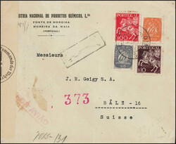 1942+1944, ein zensurierter Flugpostbrief nach ZÜRICH adressiert und ...