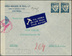 1942+1944, ein zensurierter Flugpostbrief nach ZÜRICH adressiert und ...