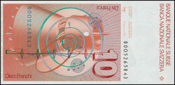 1980, 10 Fr., Leonard Euler, bankfrisch, fehlerfrei