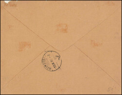 EMMEN, 10.X., schöner Zwergstempel auf 5 Rp. und 20 Rp., Sitzende ...