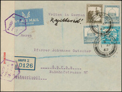 1942, schöne Frankatur auf eingeschriebenem und zensuriertem ...