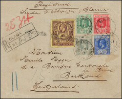 1912+1917, 2 interessante eingeschriebene Briefe in die BERN und ...