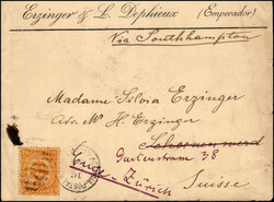 1896-1958, über 45 Frankaturen, Ganzsachen, Flugpostbriefe, etc., ...