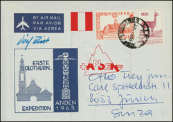 1965, Erste Solothurn. ANDEN-Expetition, mit den Unterschriften von ...