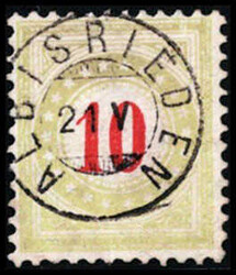 ALBISRIEDEN 21 V, 10 Rp. Porto, Attest Berra.  Automatically ...