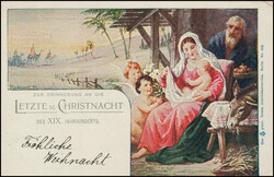 20 Para-Frankatur, schöne Ansichtskarte der letzten Christnacht im ...