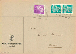 Aus der Ausgabe 1935-1943, 9 Frankaturen, meist verschiedene Nummern. ...