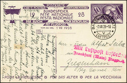 1910-1959, Partie von über 100 Bundesfeierkarten, meist gestempelt, ...