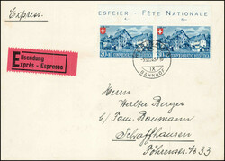 1942-1960, über 58 Frankaturen, Bedarfsbriefe, Satzbriefe, R-Briefe, ...