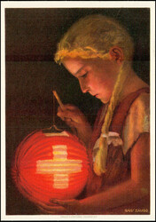 Mädchen mit Lampion, 93 tadellos, ungebrauchte Karten, absolut ...