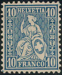 10 Rp., blau, sehr farbfrisch und tadellos postfrisch, perfekte, ...