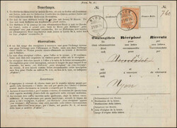 20 Rp.-Frankatur, 20 Rp. orange, sehr farbfrisch, auf sauberem ...