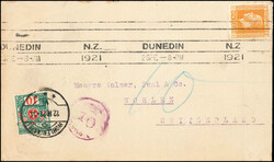 1d. und 2 d.-Frankaturen, beide Briefe in die SCHWEIZ adressiert und ...