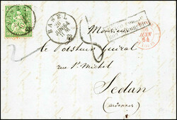 40 Rp.-Frankatur, 40 Rp. grün, farbfrisch, sauberer Stempel BASEL 26 ...