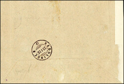 10 Rp.-Frankatur, Paar 5 Rp. hellblaugrün, linke Marke unten ...