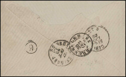 30 Rp.-Frankatur, sauberer Stempel BERN 28X70, links der Stabstempel ...