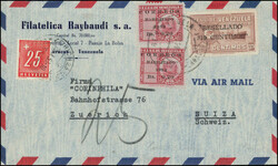 1921/53, 2 interessante Briefe in die Schweiz adressiert und da mit ...