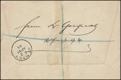 1894, 4 1/2 P.-Frankatur, auf schönem R-Brief nach JERSEY, Chanel ...