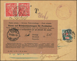 1924, ungenügend frankierter Brief, Aufgabe Stempel KARLSBAD 21 V 24 ...