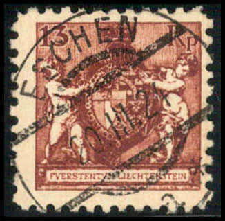 1921, 13 Rp. braun, sehr farbfrisch, perfekte Zähnung, idealer ...