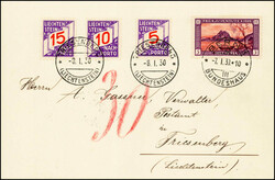 5 Rp.-Frankatur, sauberer Stempel BERN 7.I.30, nach TRIESENBERG ...