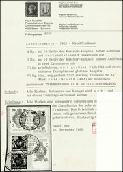 1922, 2 Rp. auf 10 Heller mit verkehrtem, dickem Aufdruck, zusammen ...