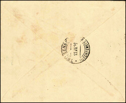 40 Rp.-Nachporto-Frankatur, Stempel TRIESENBERG 15.VII.29, auf ...