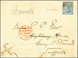 2 1/2d.-Frankaturen, 2 Briefe mit Aufgabestempel FREETOWN 8 SEP und 5 ...