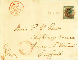 2d.-Frankatur, Aufgabestempel FREETOWN SIERRA LEONE, ...