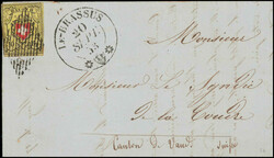 10 Rp.-Frankatur, Stein E-RU, Type 37, sehr farbfrisch, gut- bis ...