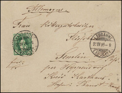 25 Rp.-Frankaturen, schönes Briefpaar, 25 Rp. grün, 2 verschiedene ...