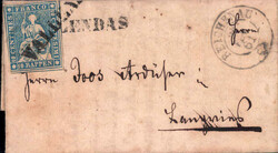 1861, VALLENDAS auf Brief und mit Marke überklebt, danach ein ...