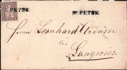St. Peter auf 5Rp. Faserpapier (gut gezähnt und erhalten trotz ...