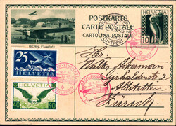 12.X.30, GS Karte Bern Flugplatz, mit Zeppelin Stempel Bern ...