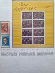 Hans Erni, Briefmarken, Blocks, offizielle Olympia-Karten und ...