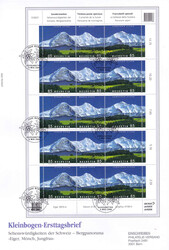 2006, Bergpanorama, 4 Gross-FDC's, dabei OZ165, dazu 3 versch. ...