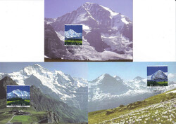 2006, Bergpanorama, 4 Gross-FDC's, dabei OZ165, dazu 3 versch. ...