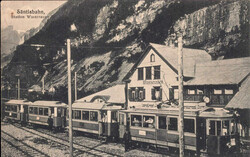 1918, "Säntisbahn - Station Wasserauen", s/w Lichtdruckkarte, ...