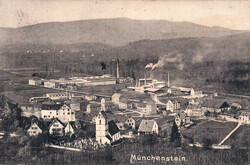 1907, "Münchenstein", s/w Lichtdruckkarte, mit passendem ...
