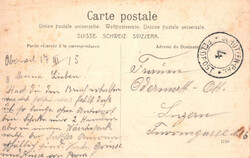 1915, "Gruß aus Oberwil", s/w Lichtdruckkarte mit zwei Ansichten vom ...