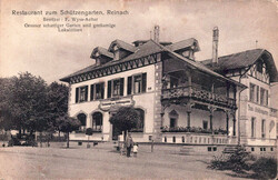 ca. 1910, "Restaurant zum Schützengraben, Reinach", s/w ...